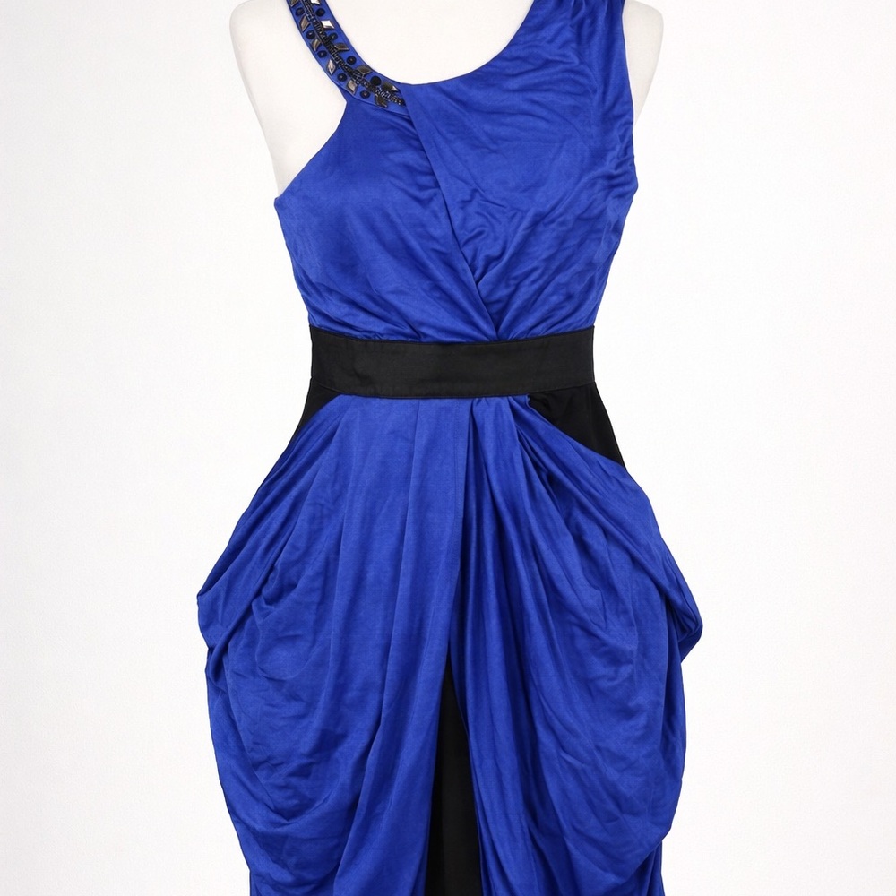 🛍️ 3 for $15 🛍️ Everything Must Go ✨ Bebe Royal Blue Party Dress S - Picture 8 of 8